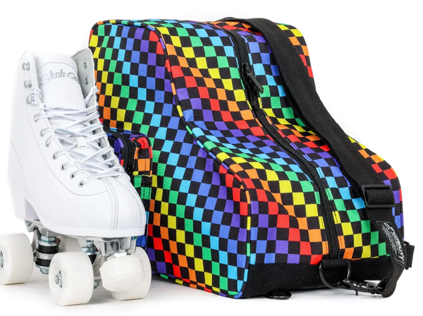 reewheelin' Roller Skate Crossover Bag-Pack - Glam Glitter Rainbow Black