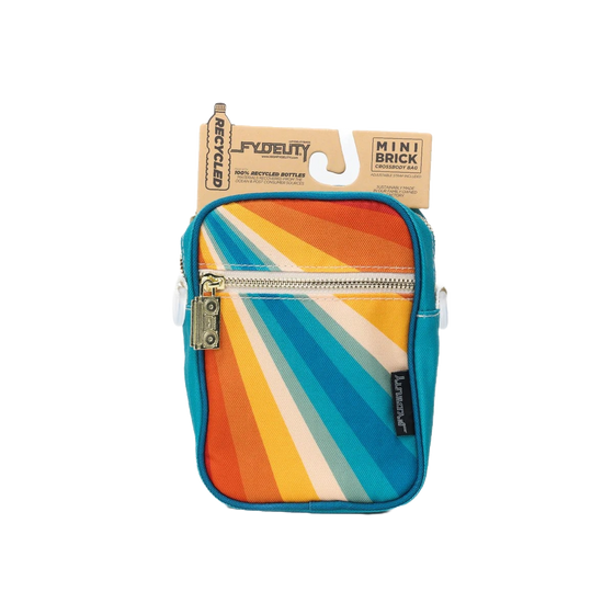 Fydelity Cross Body Mini Brick Bag - Retro Rainbow -