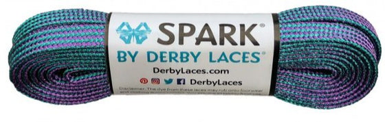 Spark Laces - Teal and Purple -