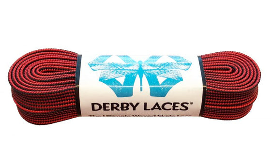 Derby Waxed Laces - Red and Black -