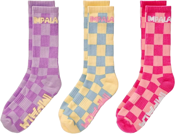 Impala Skate Sock 3pk - Checker