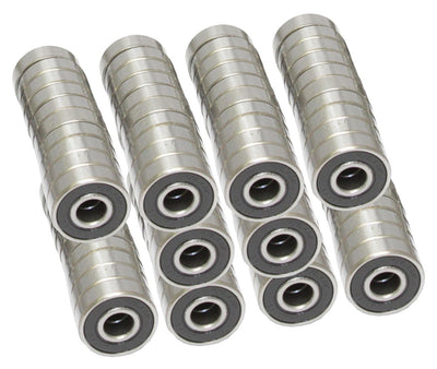 Black Bearings (608RS) - Singles or 16 pack