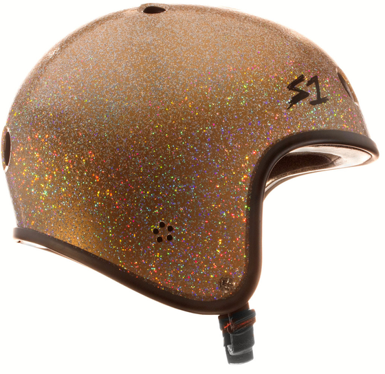 S1 RETRO LIFER HELMET - GOLD GLOSS GLITTER